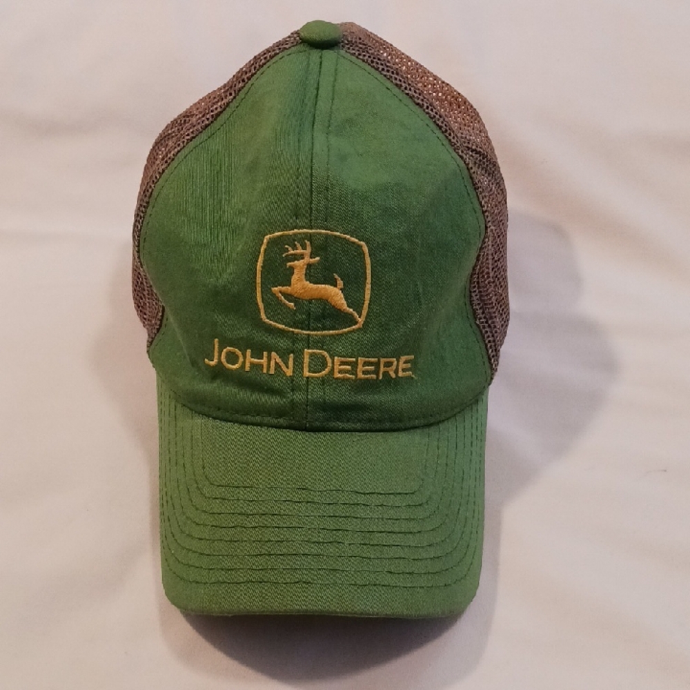 John Deere Green and Brown Cap